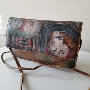 Anuschka Hand Painted Crossbody Bag